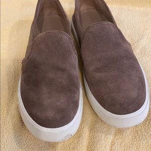 Brown suede Vince slip on sneakers. Barely worn.